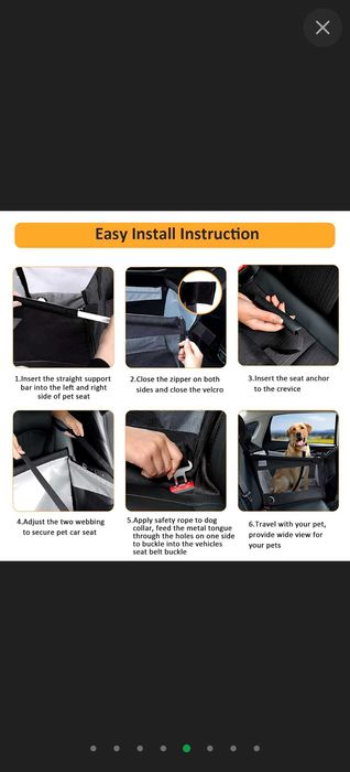 Водоустойчива транспортна чанта за кучета за автомобил