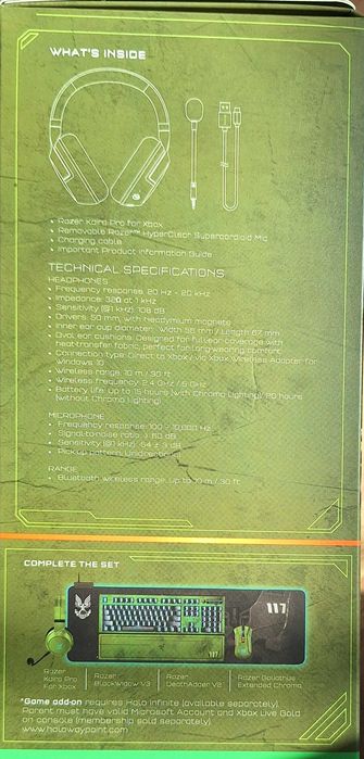 Безжични гейминг слушалки Razer Kaira Pro for Xbox, Halo Намаление!!!