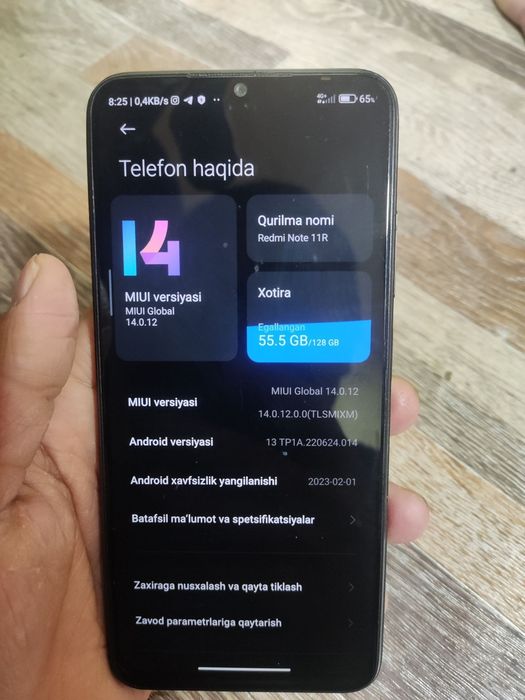 Redmi not 11 r   128