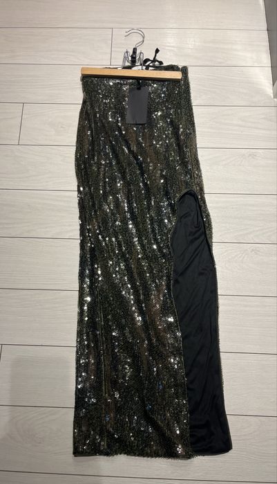 Дълга Пола с паети Bershka  #вълнена Жилетка тип яке