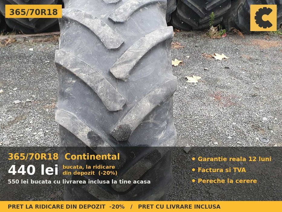 Cauciucuri 365/70R18 365/70 R18 36570R18 Continental ANVELOPE Telescopic Manitou JCB Buldoexcavator Incarcator SH GARANTIE Factura TVA Livrare