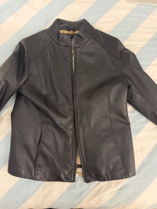 Кожено яке черно USA естествена кожа