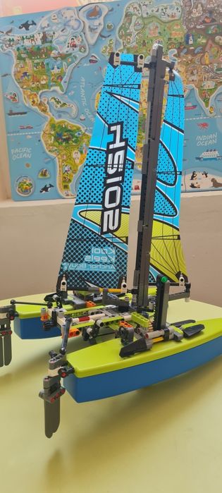 Lego technic catamaran