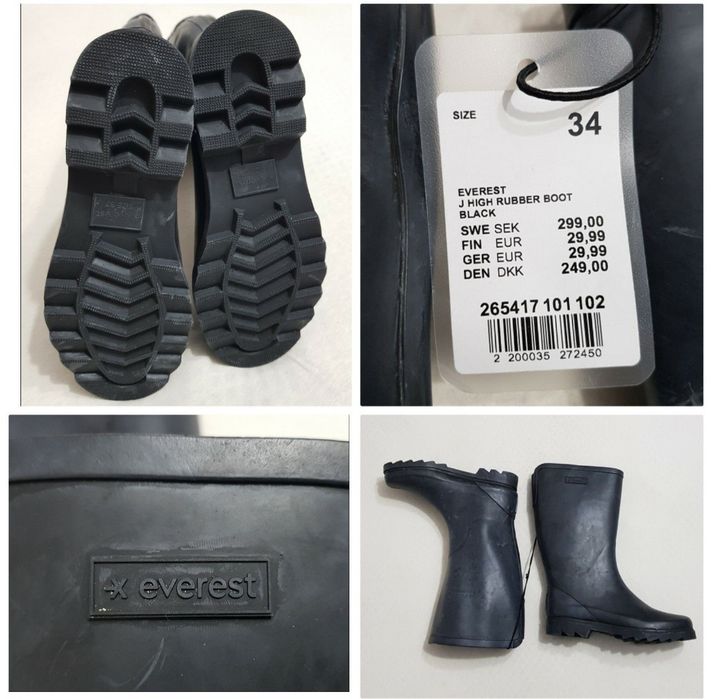 Cizme Everest Noi, din  cauciuc natural, ploaie, noroi, nr. 34 EU