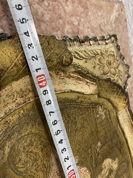 Винтидж флорентинска табла Италия около 1960 позлата маркировка