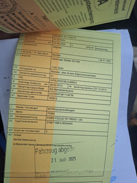 Vand Urgent Ford focus