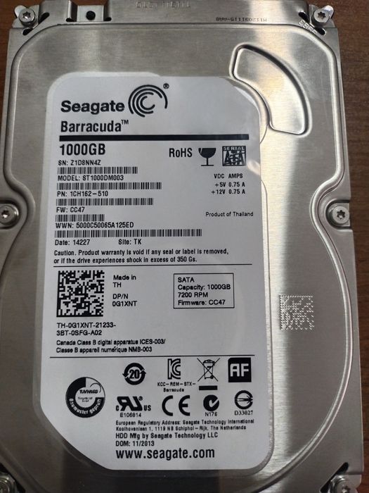 Жёсткий диск б/у  разного объёма