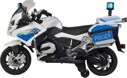Motocicleta electrica Kinderauto POLICE BMW R1200 CU ROTI MOI #Alb