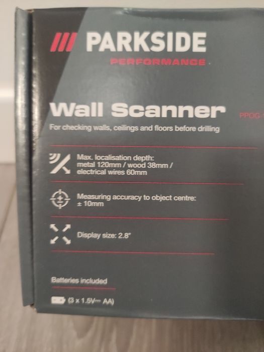 Detector multifunctional Parkside Performance pentru cabluri pereti