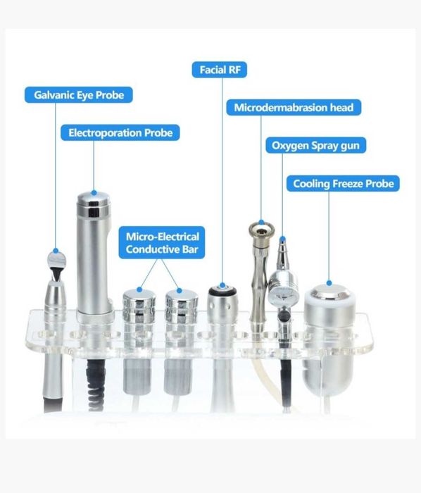 Aparat multifuncțional pentru mezoterapie fără ace, RF, dermabraziune