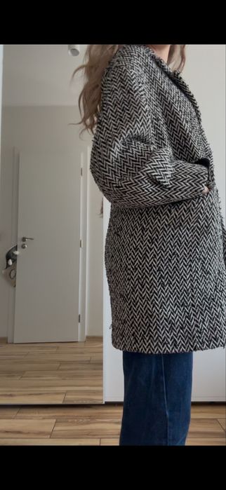 Вълнено Палто Mango xs овърсайз