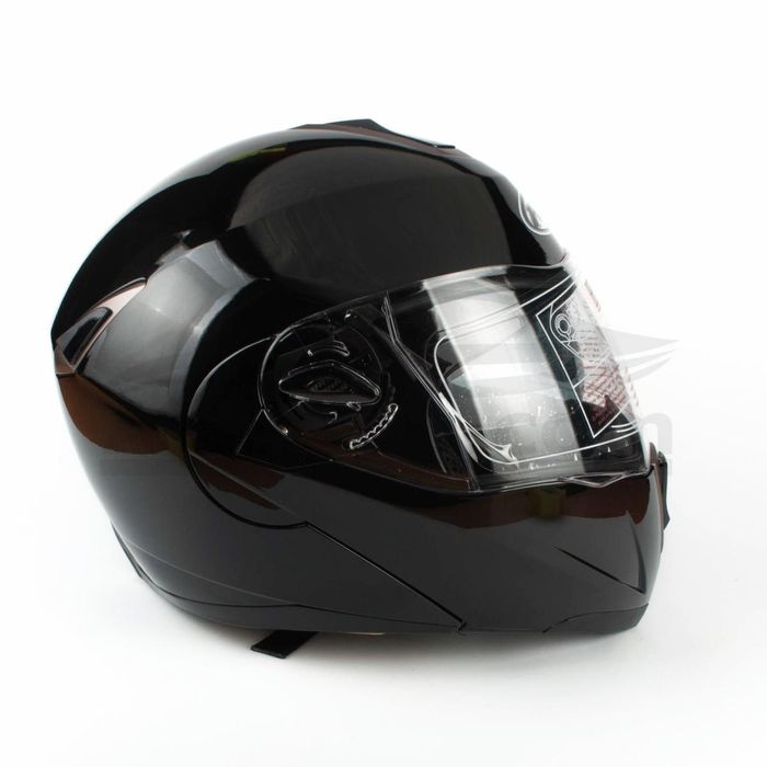 Модуларна каска hd a16 black + вградени тъмни очила