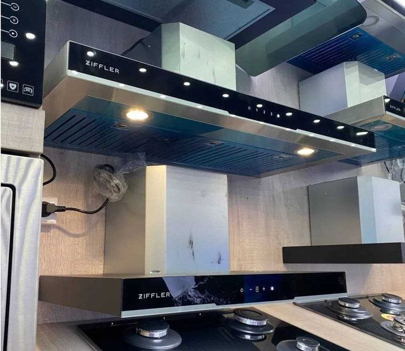 Вытяжка ZIFFLER черный-стальной/Без контактное управление/60см-90см