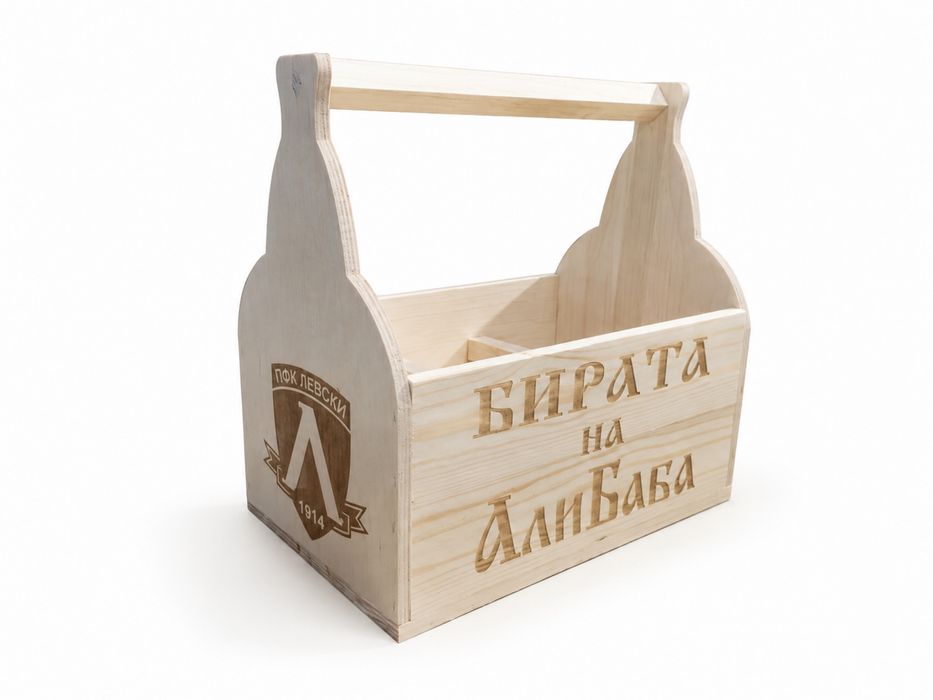 Щайга/кошница (six pack)за бира ръчна изработка