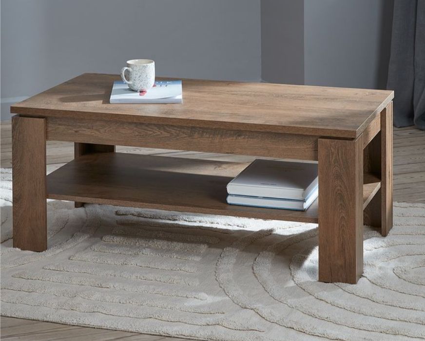 Холна маса JYSK Vedde – масивна, с рафт за съхранение