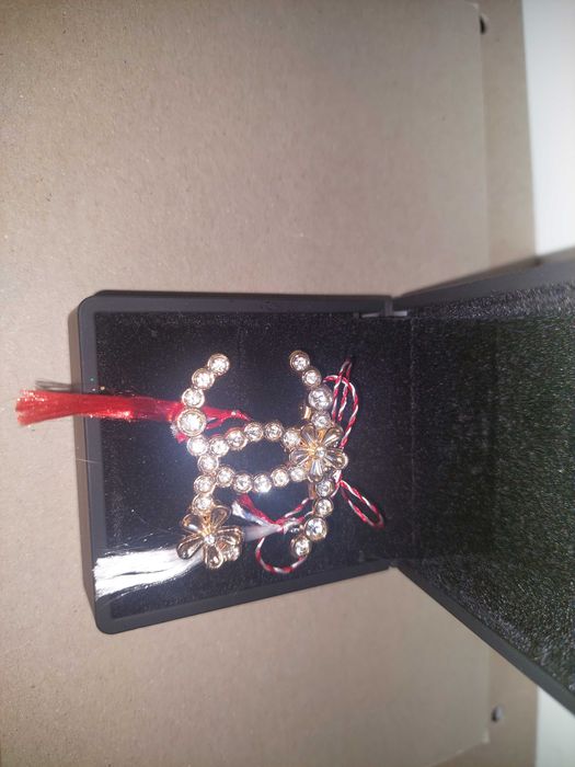Brosa Chanel de lux in cutie cadou cu led