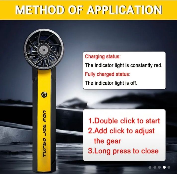 Suflanta Aer Comprimat jet fan 400.000rpm 60m/s 10000mAh Turbo Fan