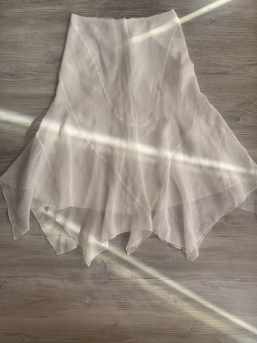 Fustă din material de in !!