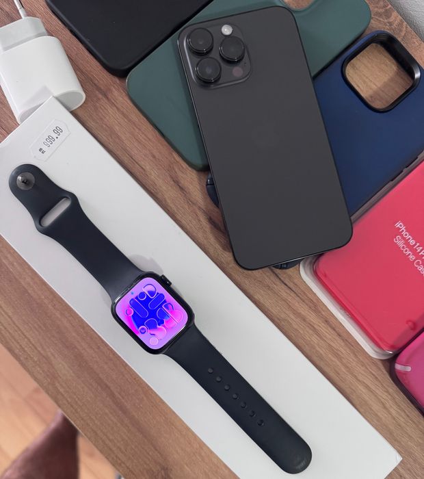 iPhone 14 Pro Max 256GB + Apple Watch S7 LTE + аксесоари