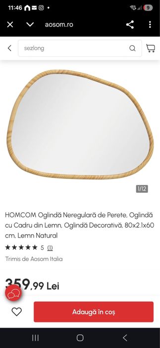 Oglinda neregulara de perete