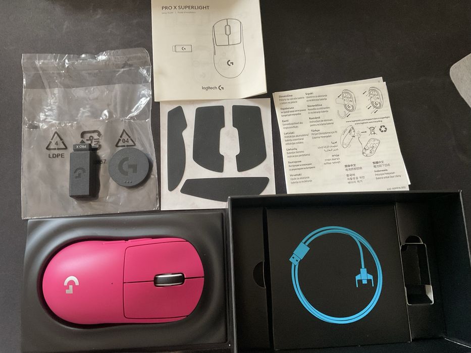 Mouse gaming wirless Logitech  Pro x superlight pink ,25 k dpi ,1000hz