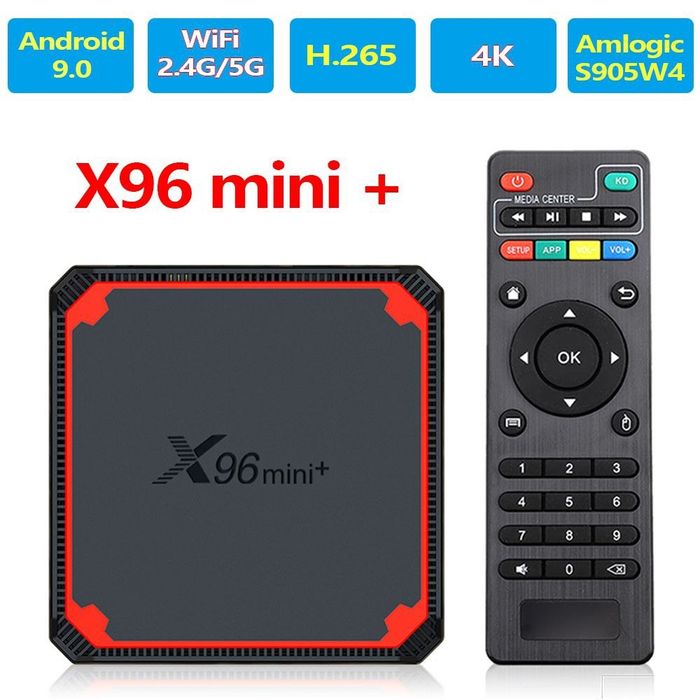 X96 Mini+ 2/16 Android 9.0 Smart TV Box Amlogic S905W4 protsessorida i