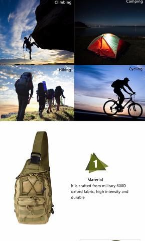 Geanta spatioasa "Molle" umar camo bej noua