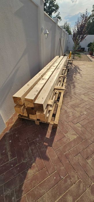 Vand 9 grinzi lemn 15x15 rindeluite