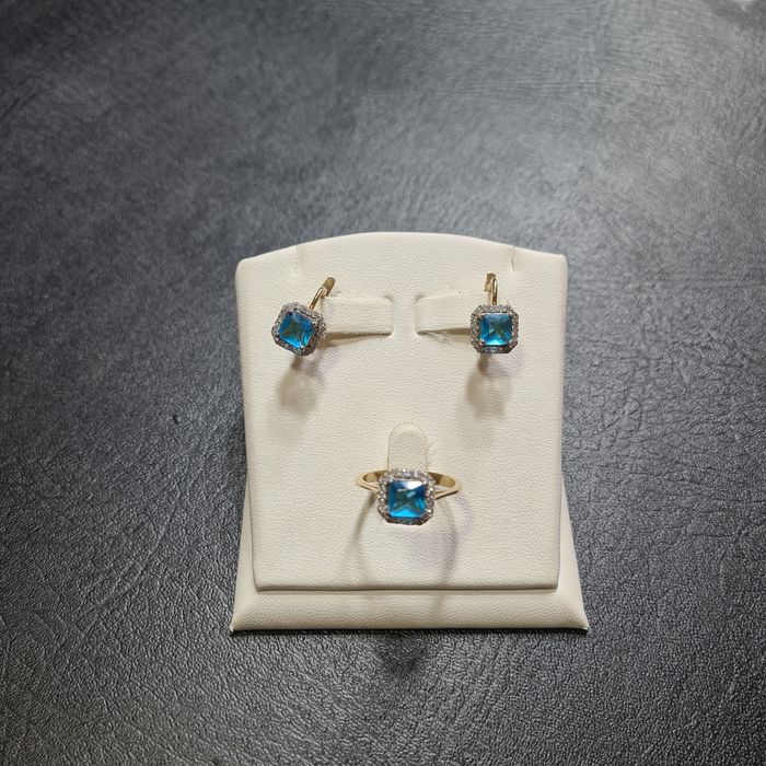 Комплект Золотой с Бриллиантами топаз