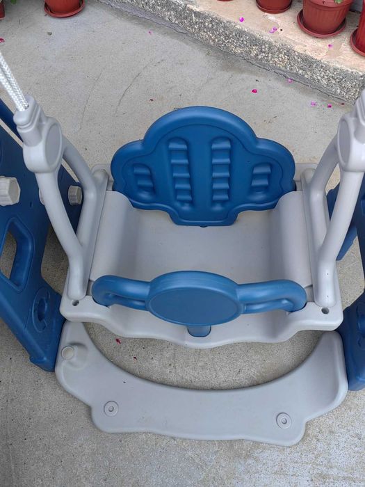 Детска Пързалка 4 в 1 -Люлка, стълба, Баскетболен кош