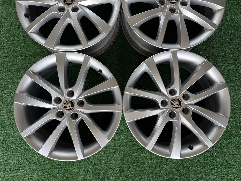 4бр. КАТО НОВИ 18” ОРИГИНАЛНИ Джанти “ELBRUS” 5х112 за -SKODA/AUDI/VW/SEAT/Vag- 7.0Jx18H2, ET43