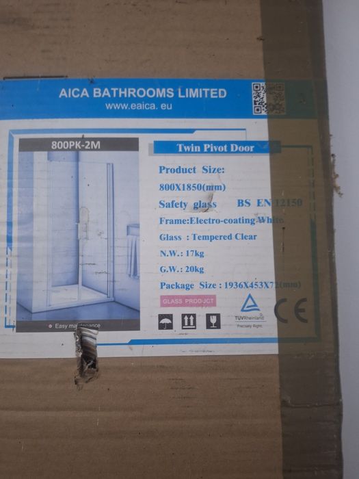 Cabină de duș 800×1850 mm sigilată  cu hydromasaj