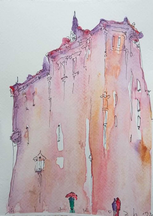 Акварели, ръчна хартия