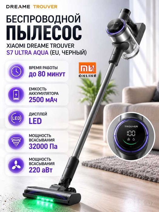 Simsiz PIlesos Xiaomi Dreame Trouver Vacuum Cleaner S7 Ultra Aqua