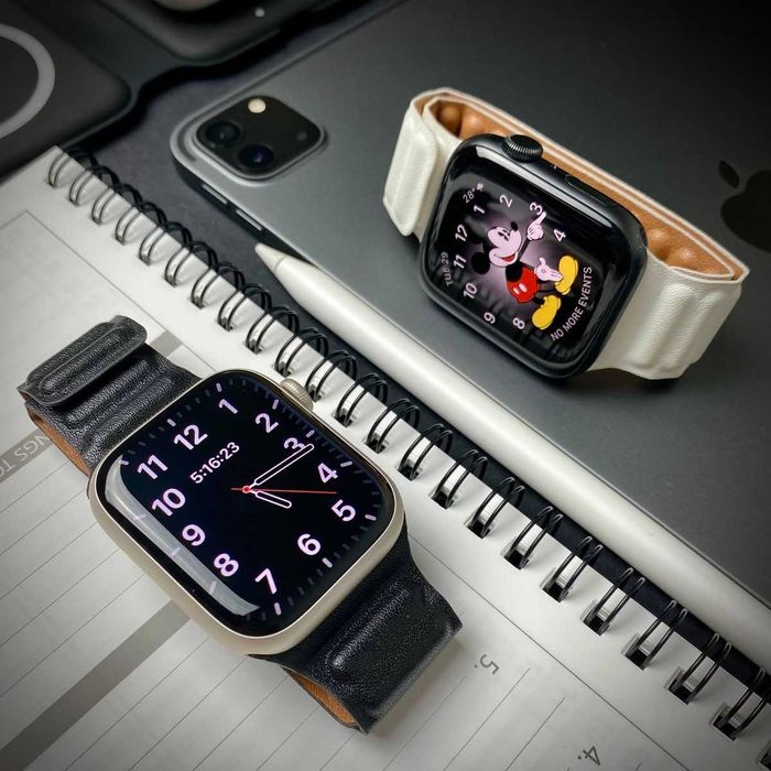 Кожена каишка с магнитно закопчаване за Apple Watch ULTRA/SE/11/10/9/8