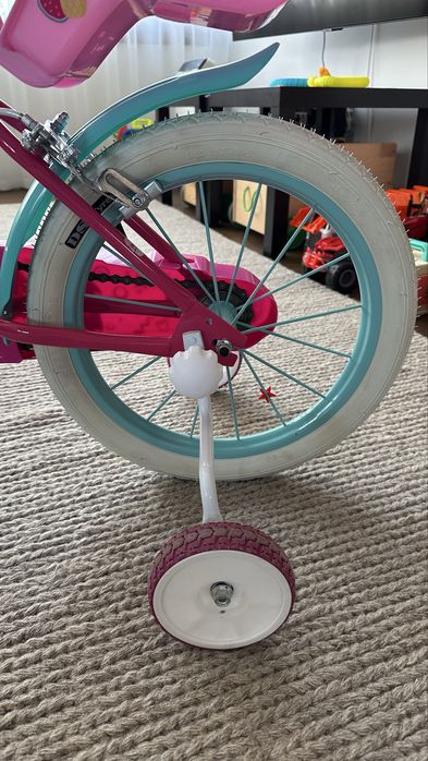 Детски велосипед колело с помощни колела E&L cycles - Barbie, 16 ''