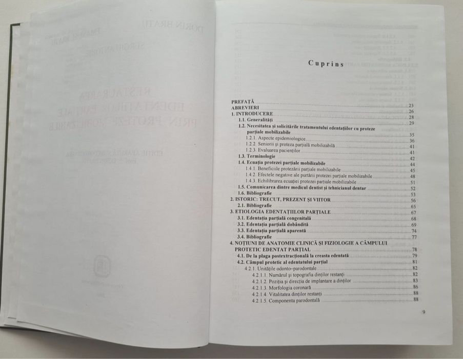 Restaurarea edentatiilor partiale prin proteze mobilizabile - Bratu