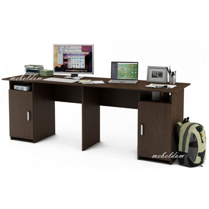 Бюро 208см. за двама с 2 плавни врати(код-1128)