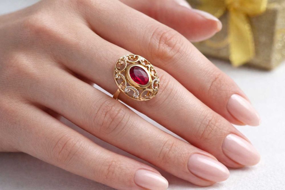 Золотое кольцо 585 пробы