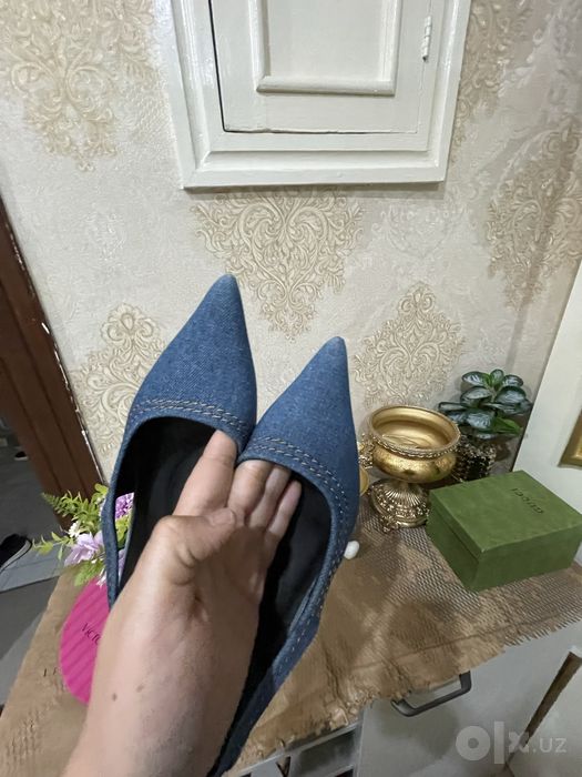 Женские туфли джинсовые