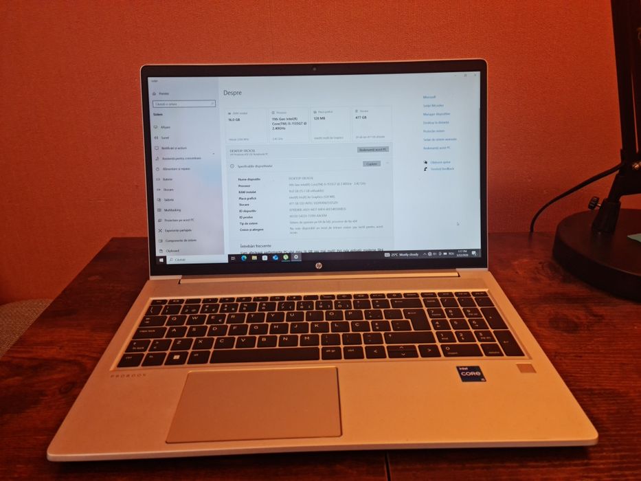 HP Probook I5 11g 2.4Ghz 16GB RAM 500GB SSD Iris xe  stare EXCELENTA