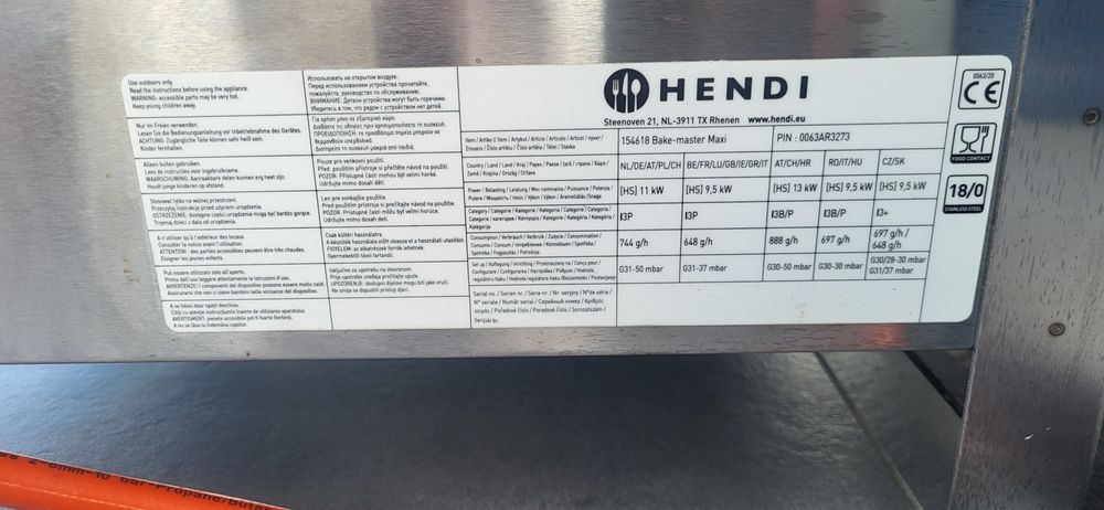 Grill gaz, tava coacere 59x48 cm, inox, 11,6 kW, consum 0,43 m3/ora, p