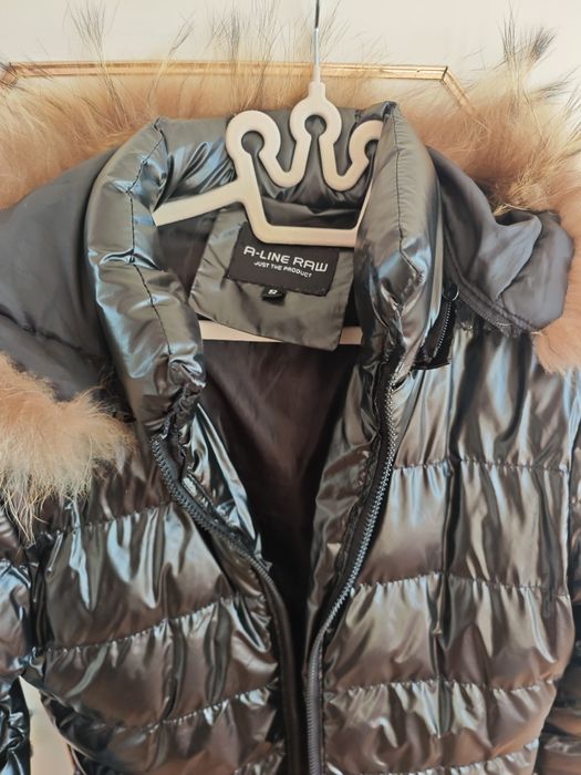 Страхотно дълго яке с естествен пух