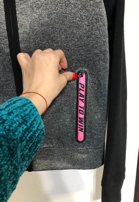 Hanorac cu gluga si fermoar marime 14 ani jacheta cu gluga pentru fete