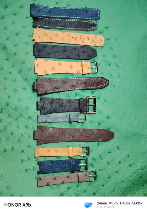 22мм Ремешок для часов из страуса.