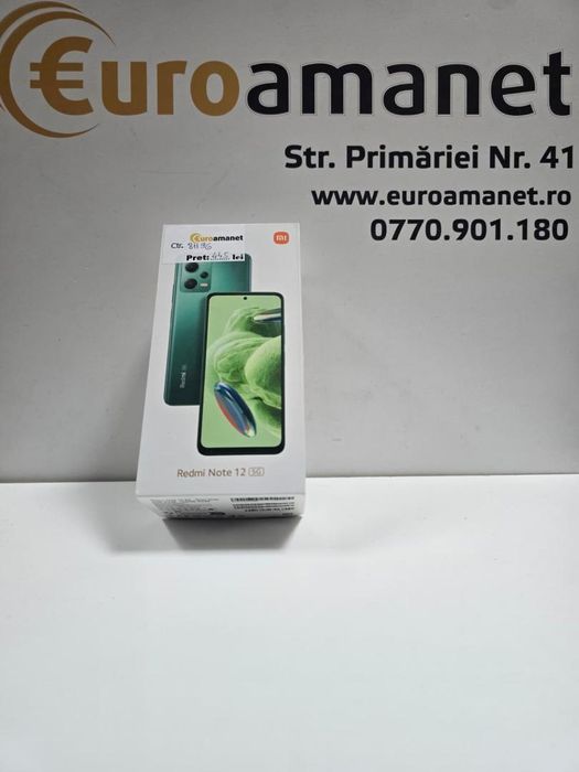 Telefon mobil Xiaomi Redmi Note 12, 4GB RAM, 128GB, 5G, Onyx -P-