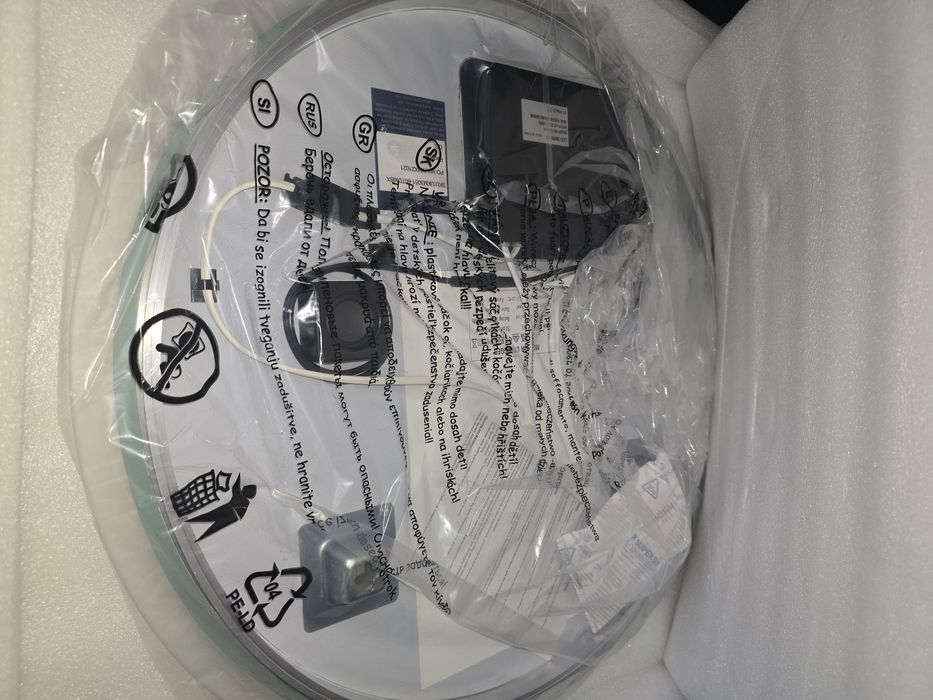 Кръгло LED огледало за баня Ф60/80 см, bluetooth обезпотяване дървесна