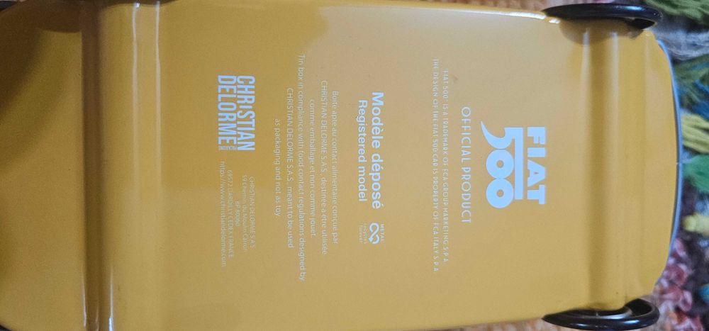 masina de tabla fiat 500 depozitare colectie jucarie