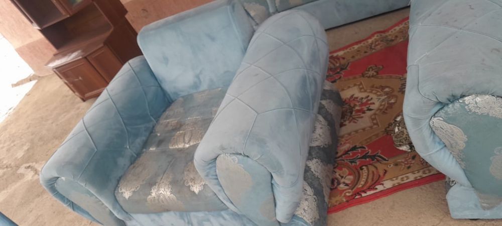 Диван кресло синего цвета