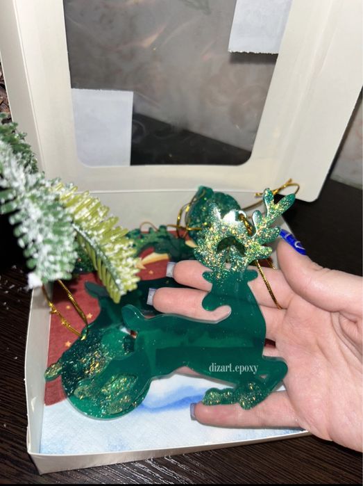 Продам ёлочные игрушки из эпоксидной смолы